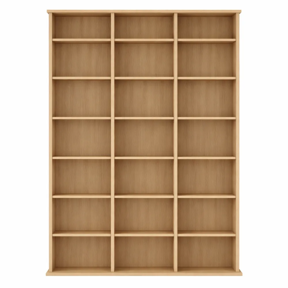 Grande étagère de rangement pour CDs et DVDs, dimensions 105,5x19x136,5 cm, idéale pour bureau, salon ou chambre-Nestcraftly