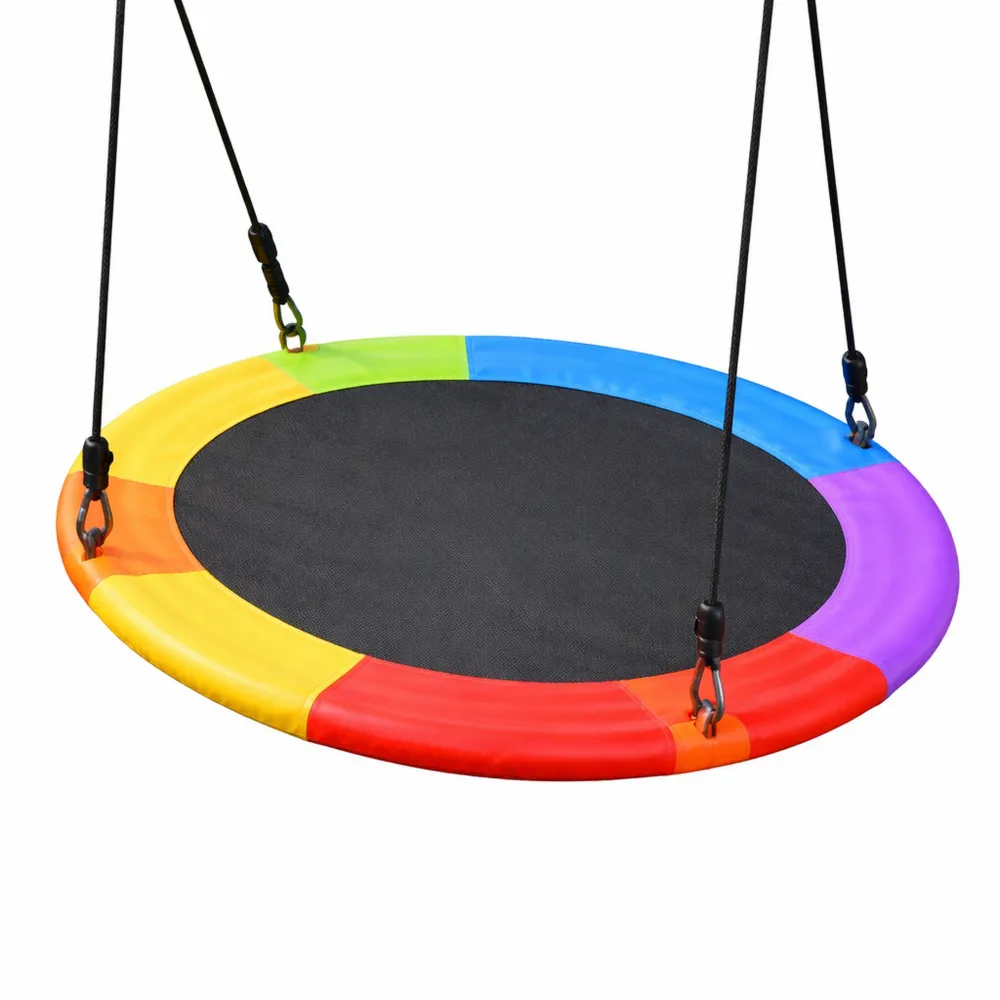 Balançoire suspendue avec corde réglable, capacité 300 kg pour enfants-Woodhavenxco