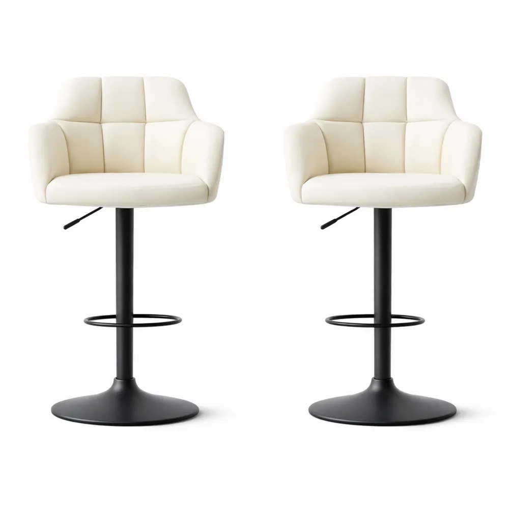 Tabourets de Bar en Velours Pivotants Réglables pour Cuisine-Homecraftedco