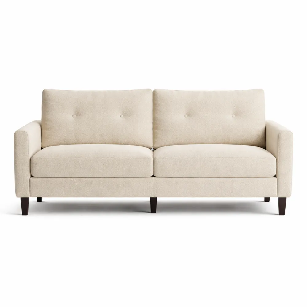 Canapé 3 places ajustable en profondeur - Idéal pour salon, chambre, appartement, bureau - Beige-Homecraftedco