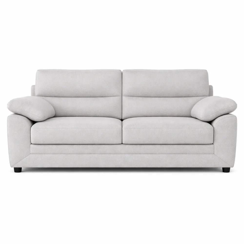 Sofa en Tissu Beige, 3 Places Confort-Homecraftedco