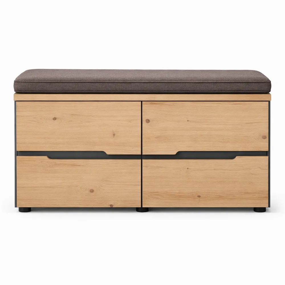 Banc à chaussures avec rangement intégré et assise confortable-Homecraftedco