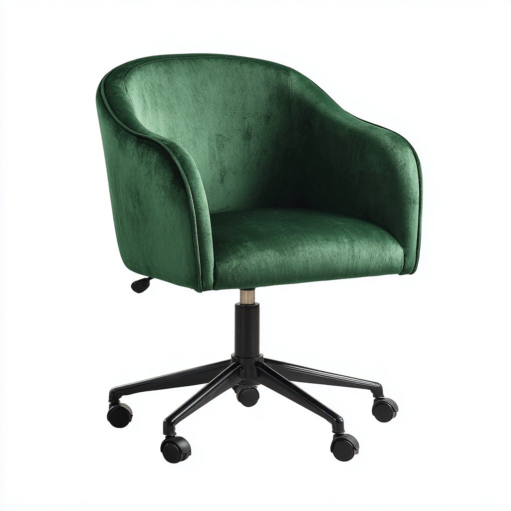 Bürostuhl - Samt - 62x60x83 cm - Grün - Moderner Stil-Craftgoshop