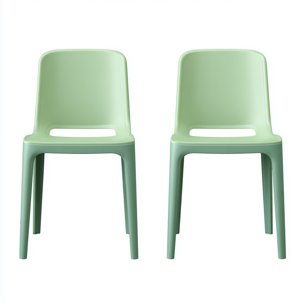 Gartenstuhl - Kunststoff - 52x45x80cm - Hellgrün - Minimalistisches Design-Craftgoshop