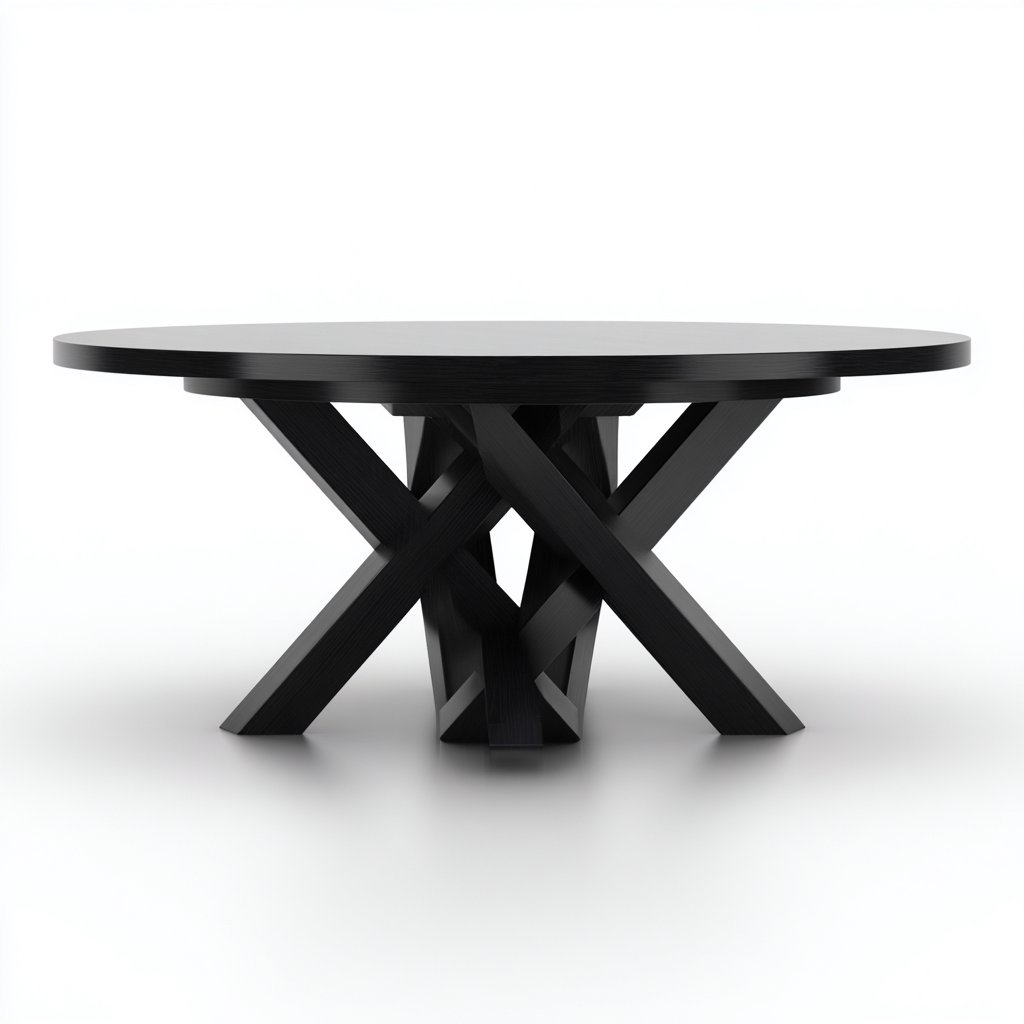 Esszimmertisch - Holzoptik - 120x75 cm - Schwarz - Modernes Design-Craftgoshop