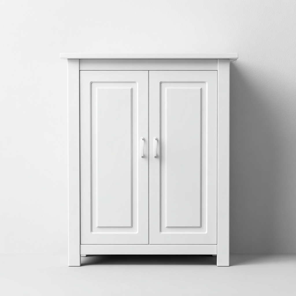 Kleiderschrank - Holz - 90x45x120 cm - Weiß - klassisches Design-Craftgoshop