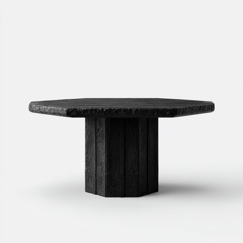 Esszimmertisch - Holzoptik - 120x75 cm - Schwarz - Modernes Design-Craftgoshop