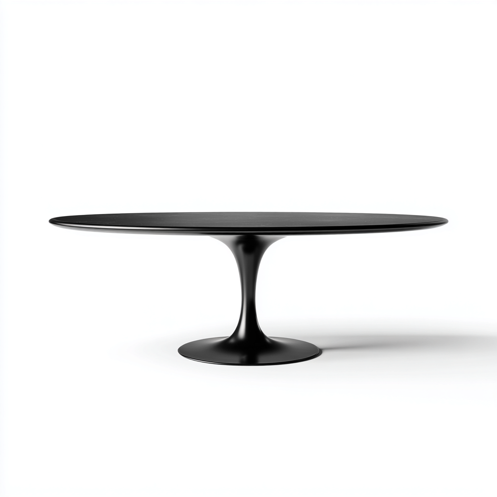 Esszimmertisch - Holz-Metall - 180x90x74 cm - Schwarz - Moderner Stil-Craftgoshop