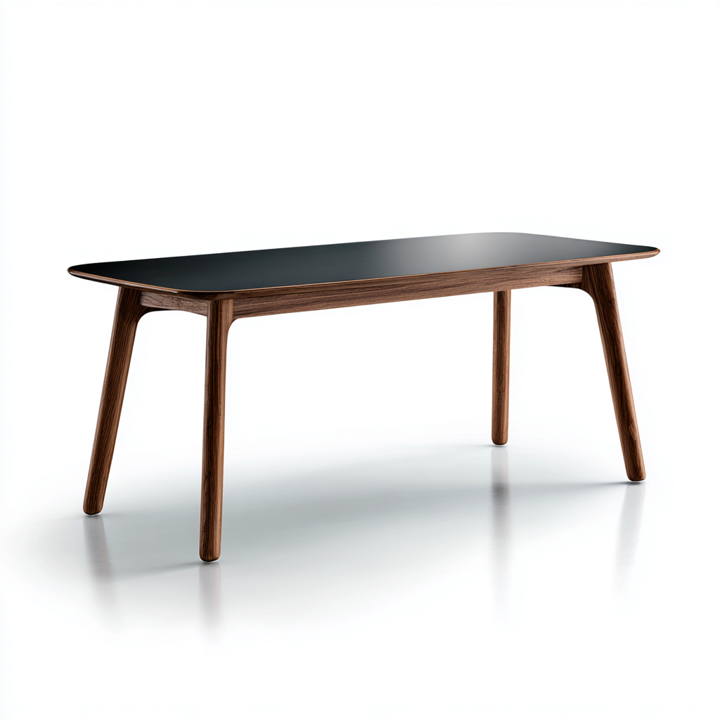 Esszimmertisch - Holz-MDF - 180x85x75 cm - Schwarz-Walnuss - Modernes Design-Craftgoshop