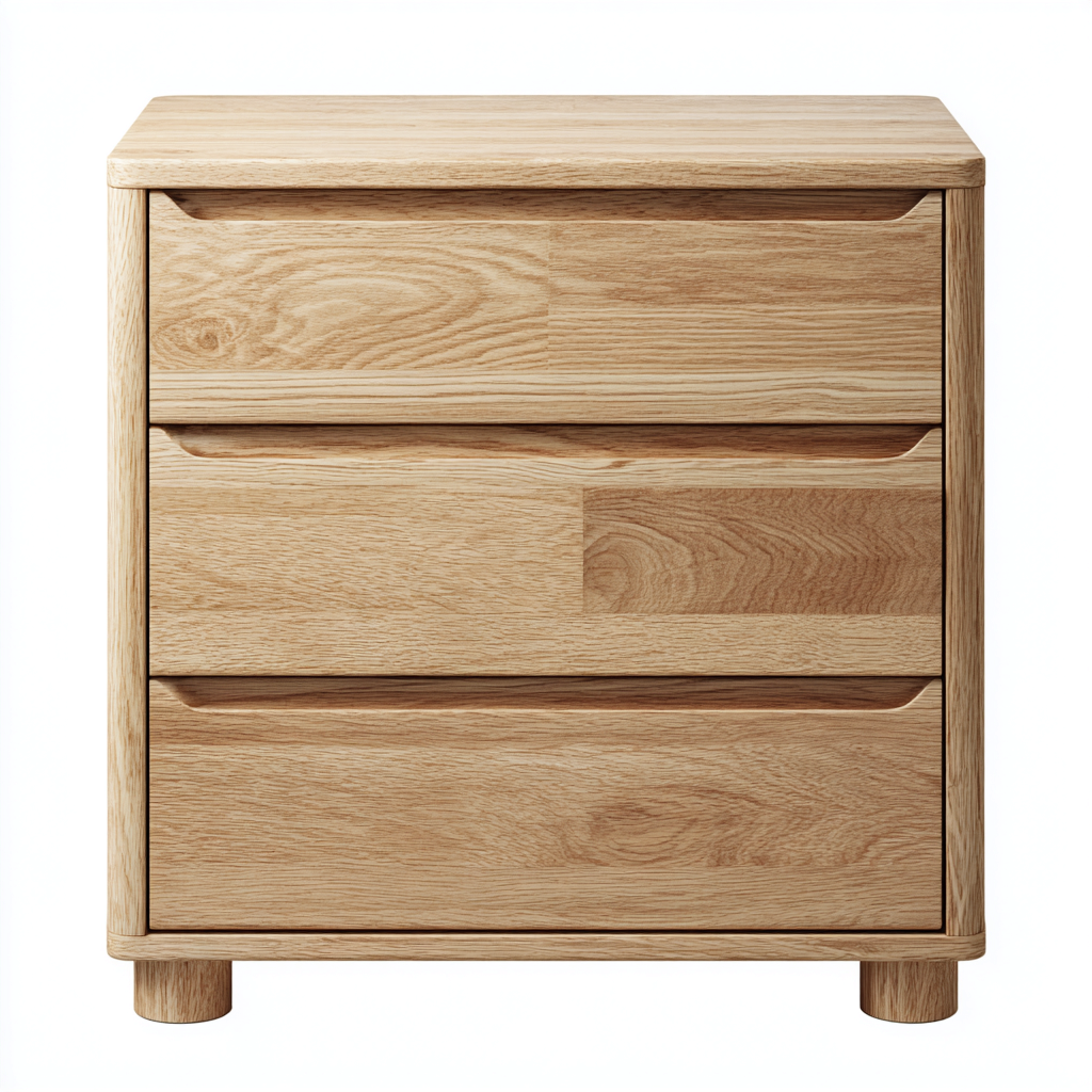 Nachttisch - Holz - 45x38x55 cm - natur - modernes Design-Craftgoshop