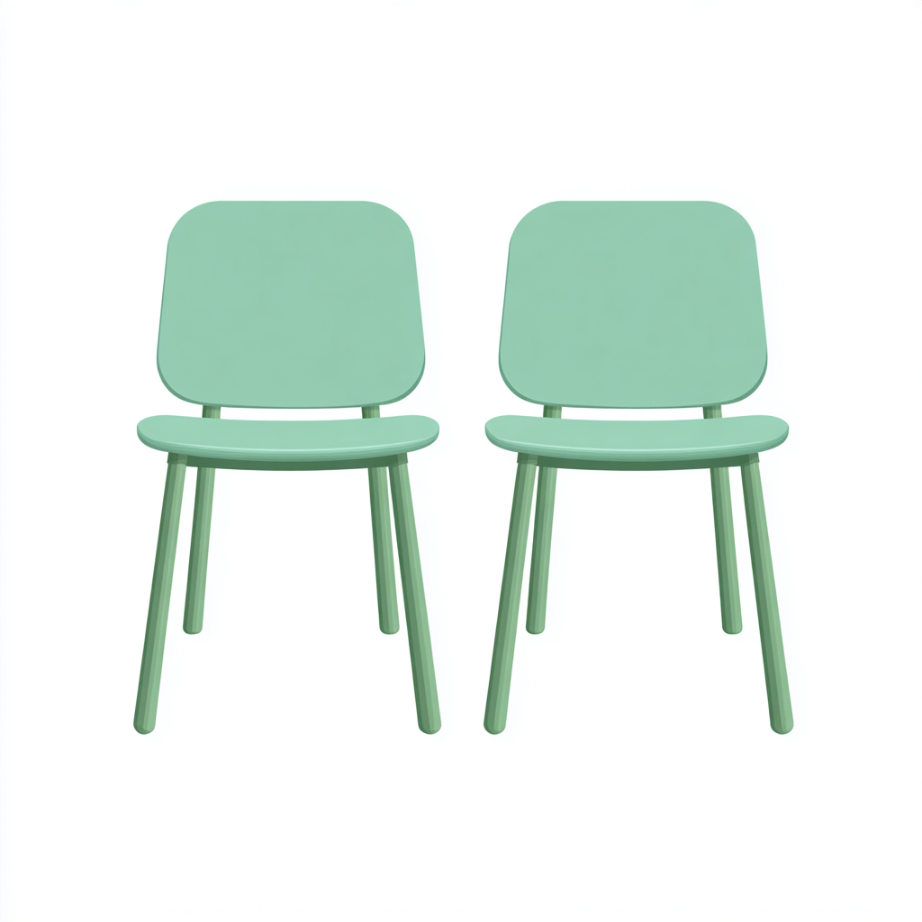 Gartenstuhl - Kunststoff - 48x47x78cm - Mintgrün - Modernes Design-Craftgoshop