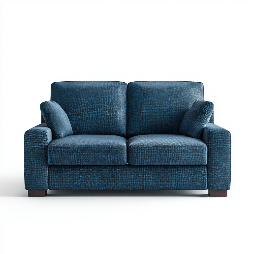 Gerades Sofa - Stoff - 168x86x82 cm - Blau - Modernes Design-Craftgoshop
