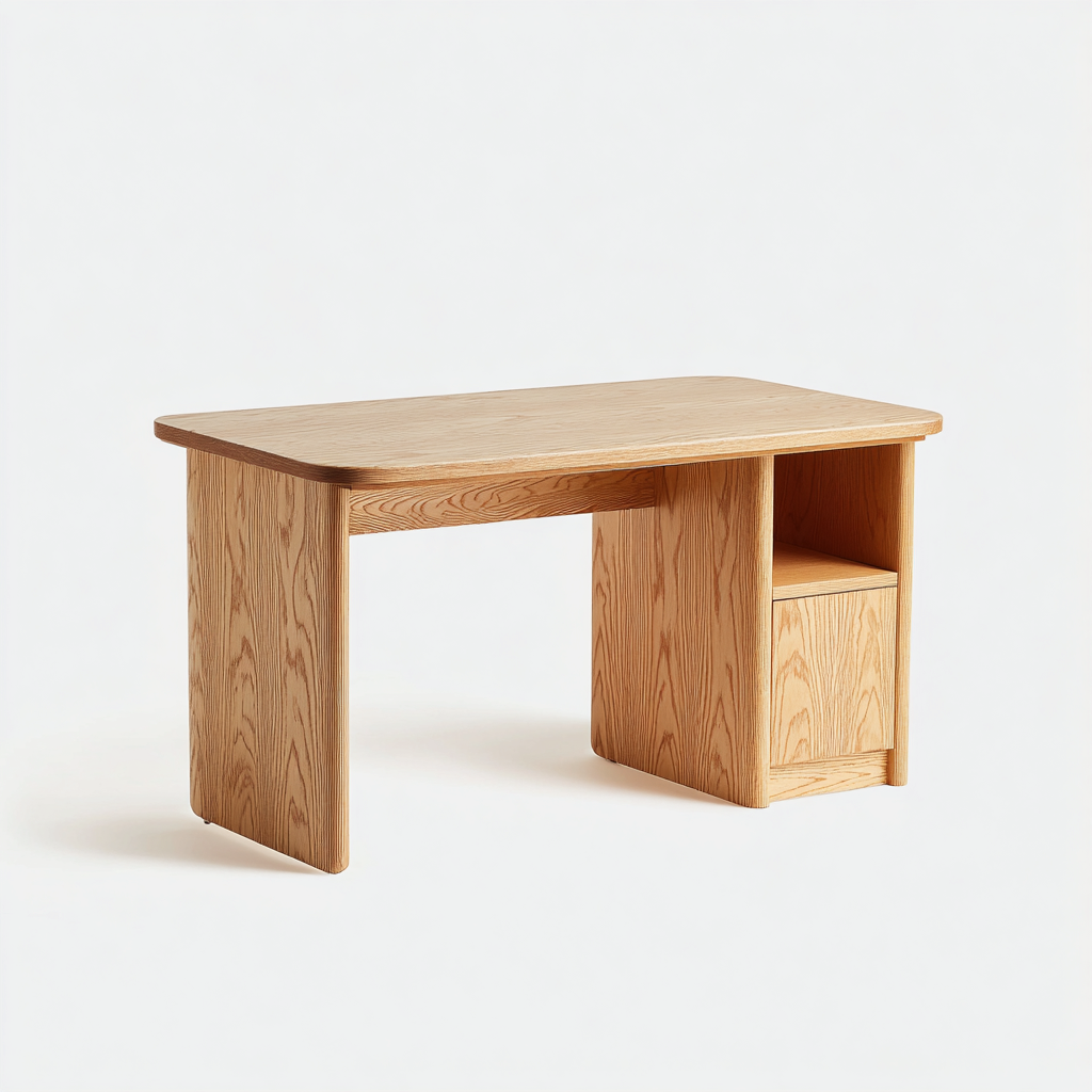 Schreibtisch - Holz - 130x60x75 cm - Natur - Modernes Design-Craftgoshop