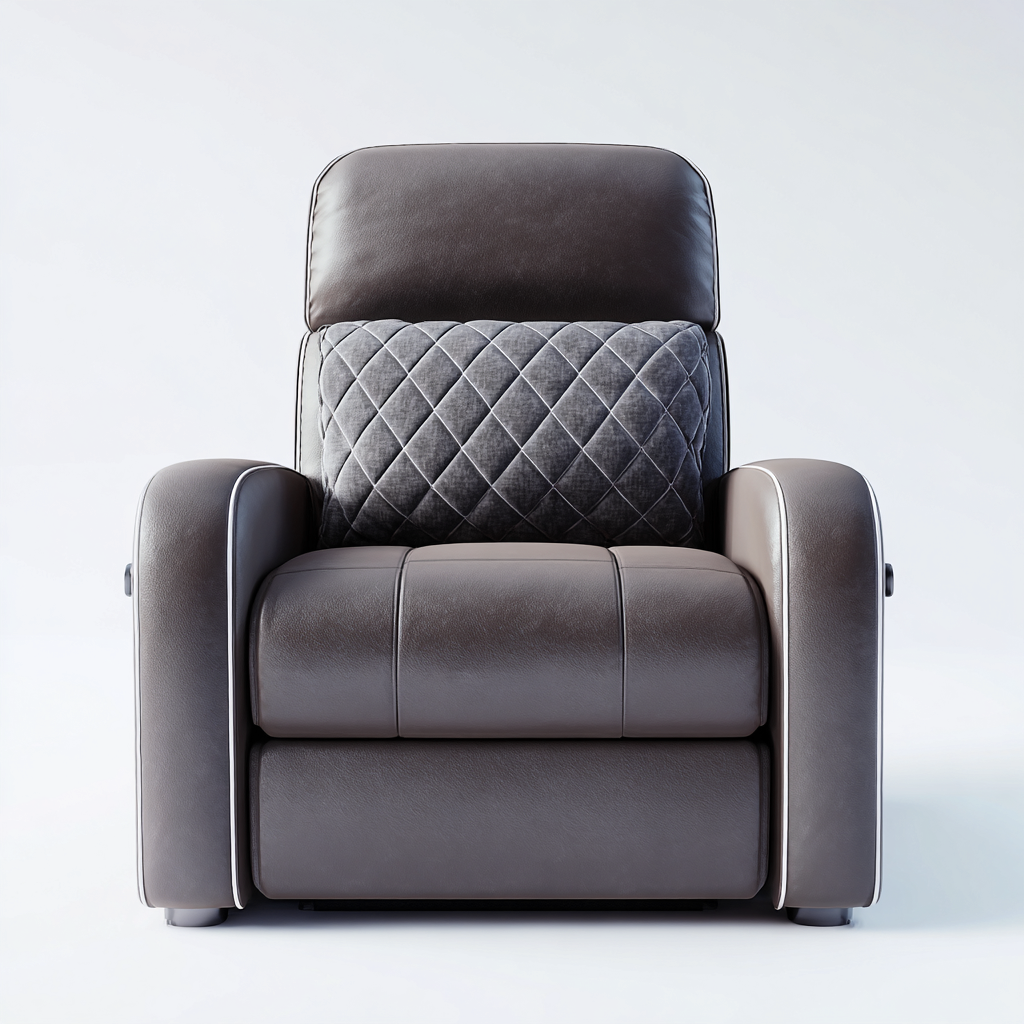 Liegesessel - Echtes Leder - 95x90x105 cm - Braun - Komfortstil-Craftgoshop