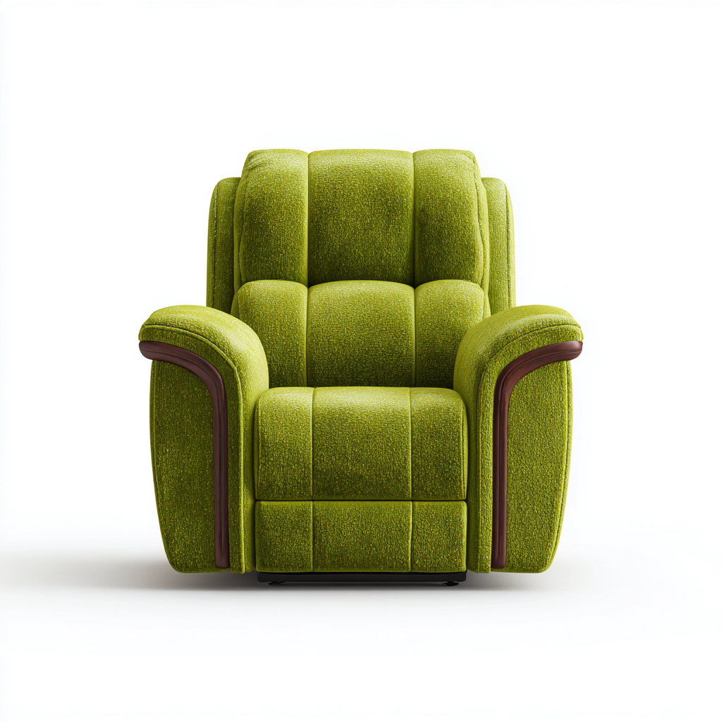 Liegesessel - Stoff - 100x95x103 cm - Grün - Verstellbare Relaxfunktion-Craftgoshop