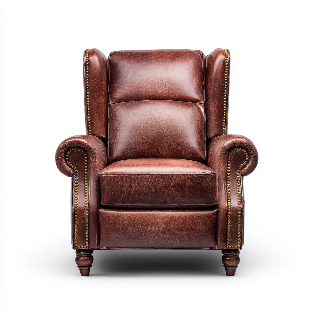 Liegesessel - Echtleder - 100x95x108 cm - Braun - Klassische Relaxfunktion-Craftgoshop