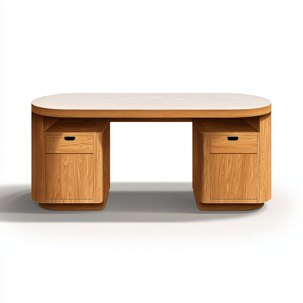 Schreibtisch - Holz - 180x80x75 cm - Natur - Modernes Design-Craftgoshop