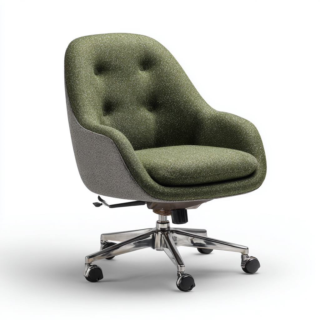 Bürostuhl - Stoff - 65x63x90 cm - Grün-Grau - Moderner Stil-Craftgoshop