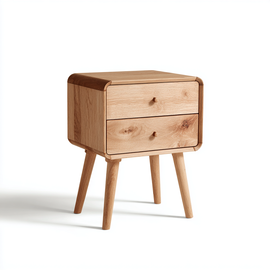 Nachttisch-Holz-40x30x55 cm - Natur - Skandinavisches Design-Craftgoshop