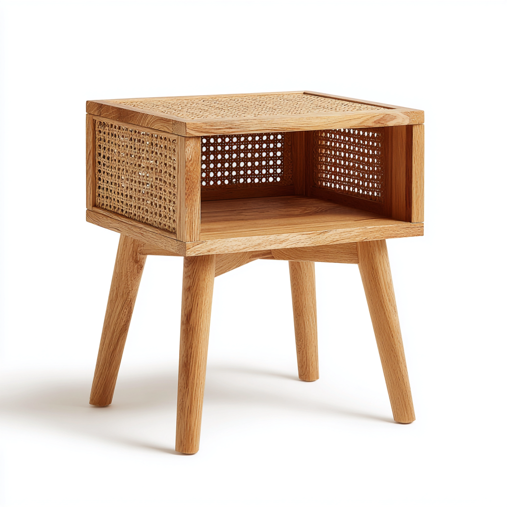 Nachttisch-Holz-40x30x50 cm - Natur - Skandinavisches Design-Craftgoshop
