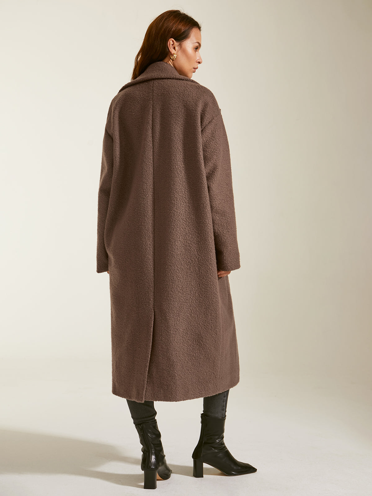 Oversized Essential Long Coat-Chicvia