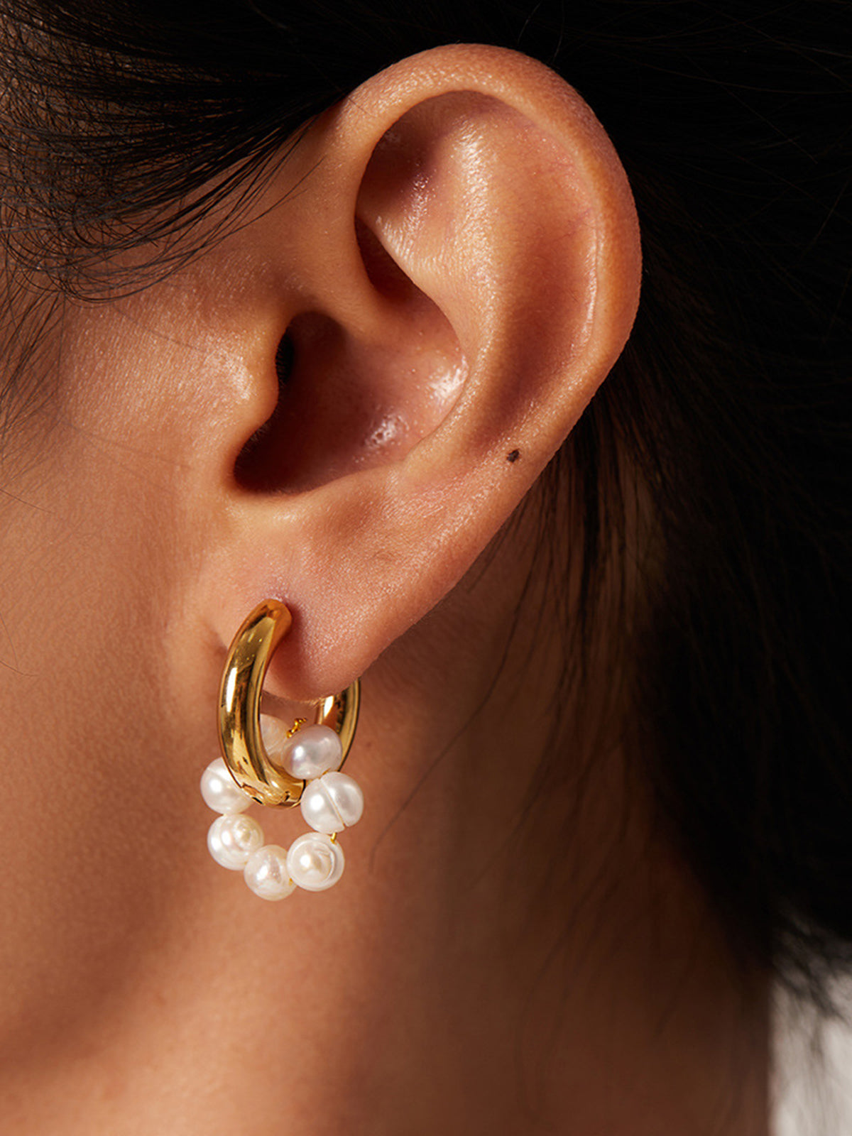 Pearl of Joy Drop Earrings-Chicvia