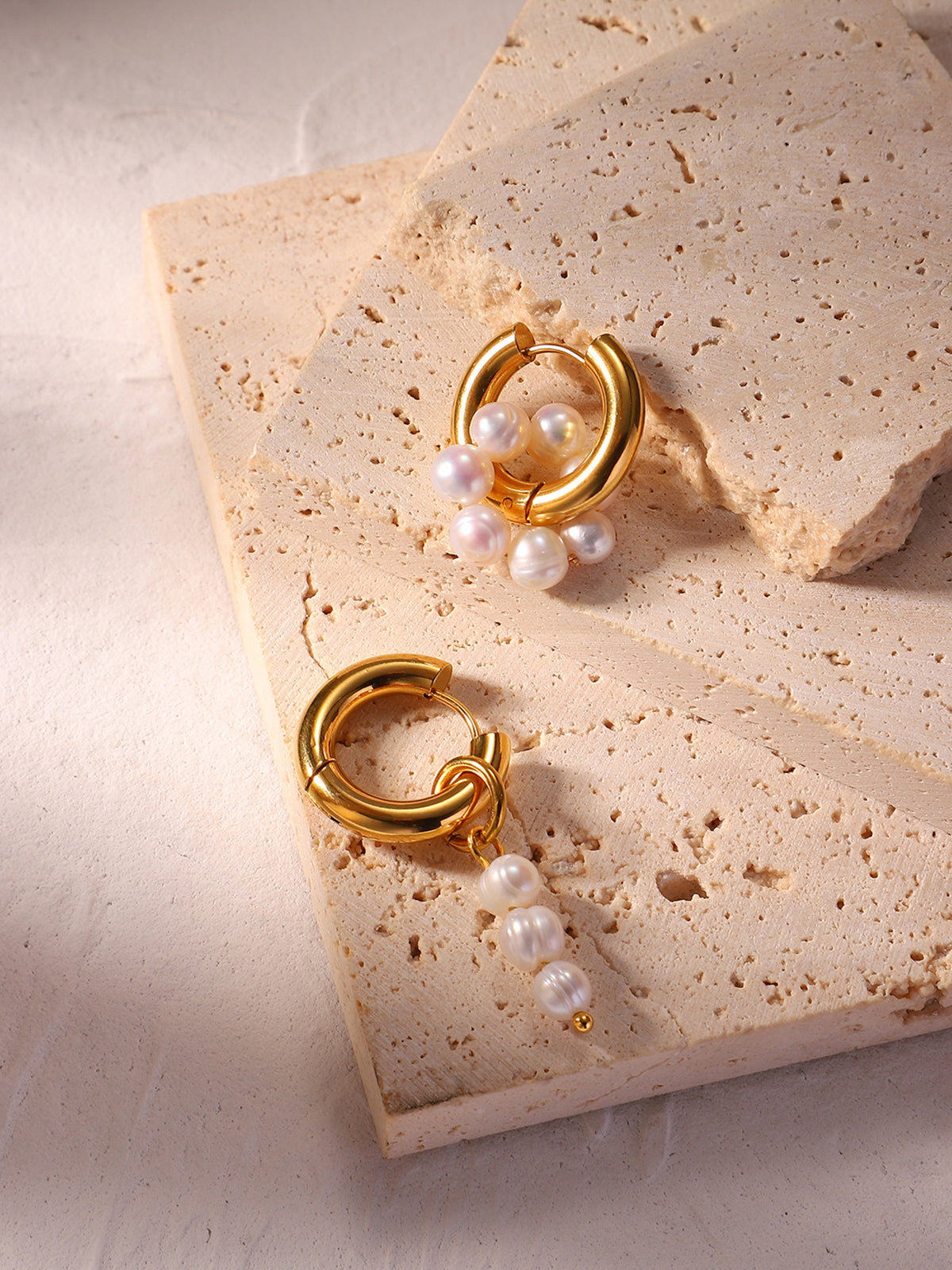 Pearl of Joy Drop Earrings-Chicvia