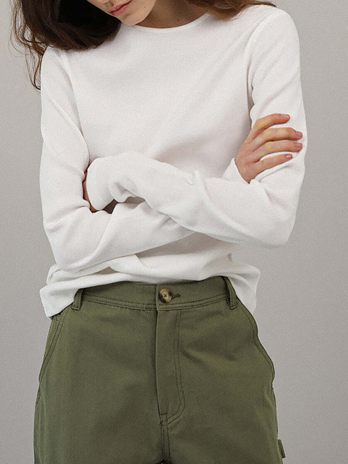 Casual Ribbed Shirt-Chicvia