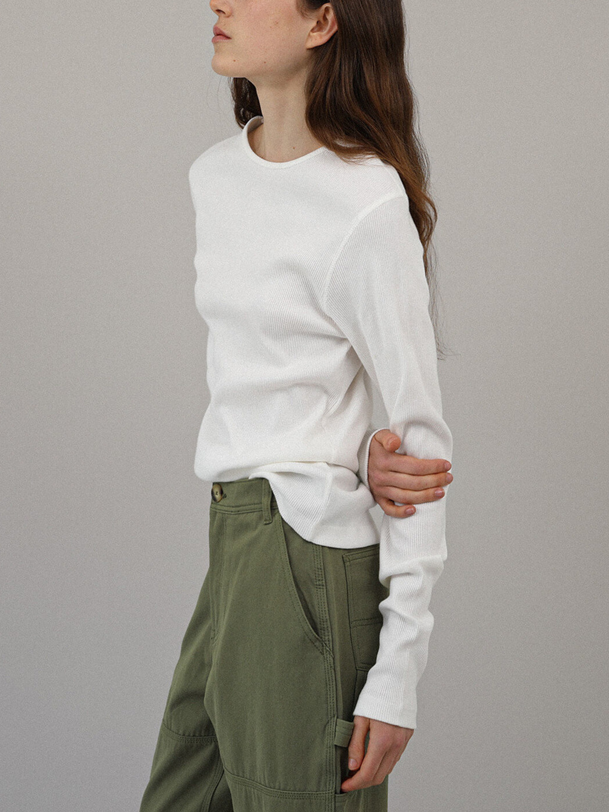 Casual Ribbed Shirt-Chicvia