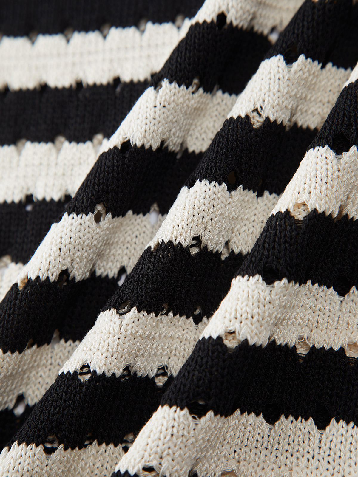 Classy Stripe Crochet Sweater Vest-Chicvia