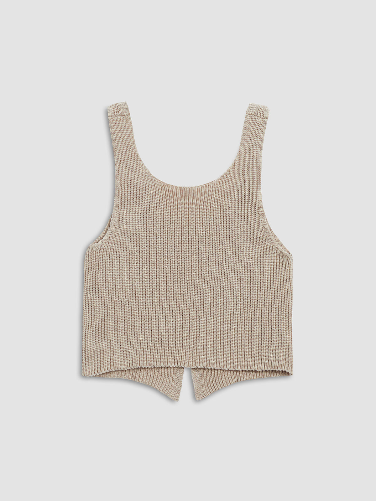 Classic Hook-and-Eye Knit Vest-Chicvia