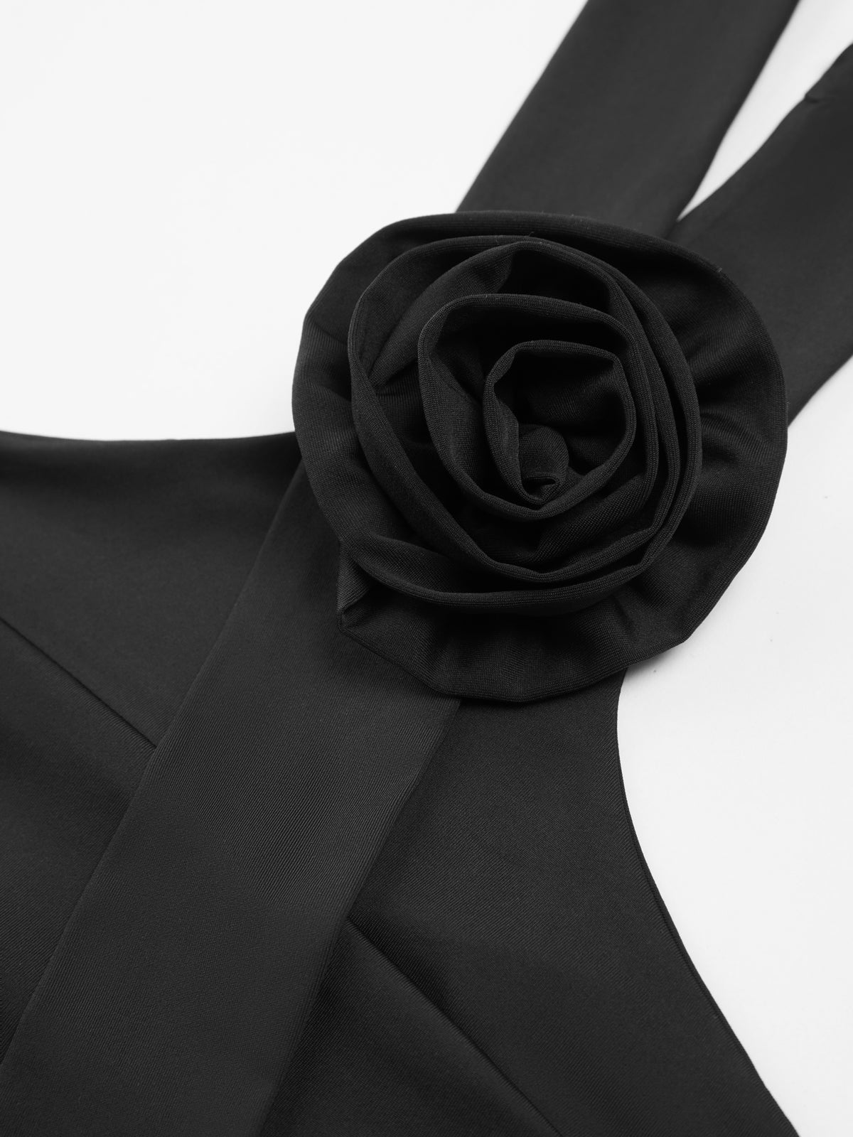 Halter Open Back Rosette Tank Top-Chicvia