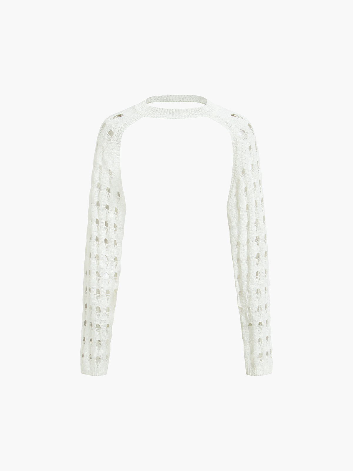 Open Knit Crochet Shrug-Chicvia