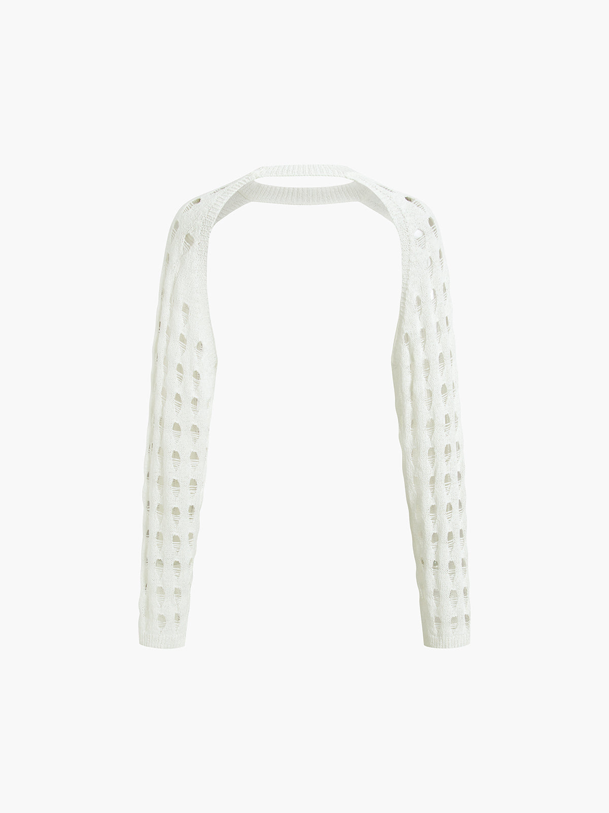 Open Knit Crochet Shrug-Chicvia