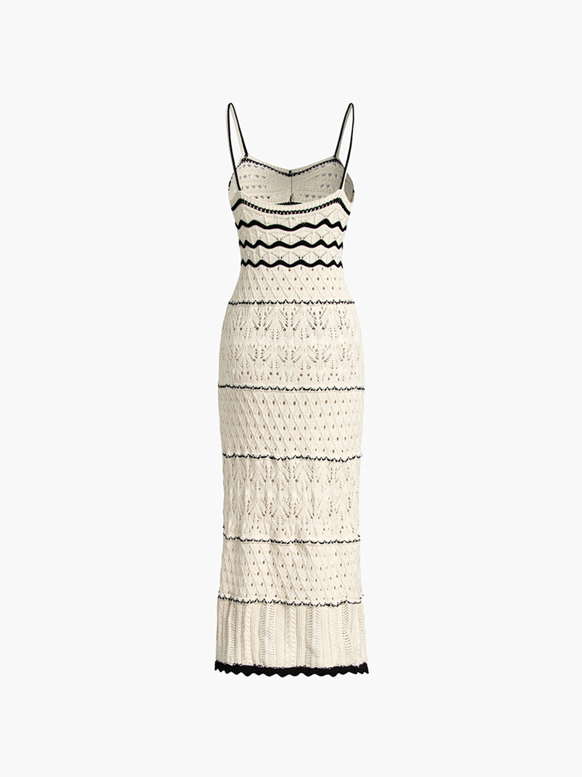 Paros Crochet Eyelet See Through Midi Dress-Chicvia