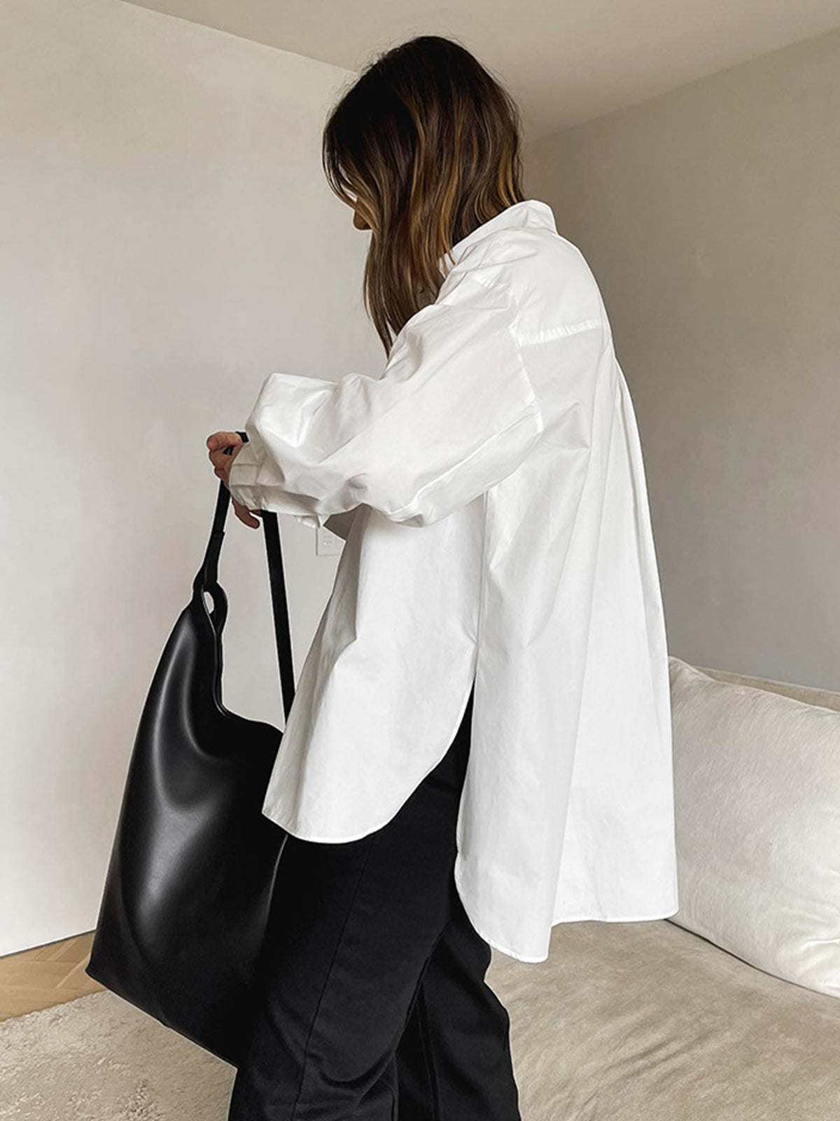 Minimalist Button Down Shirt-Chicvia