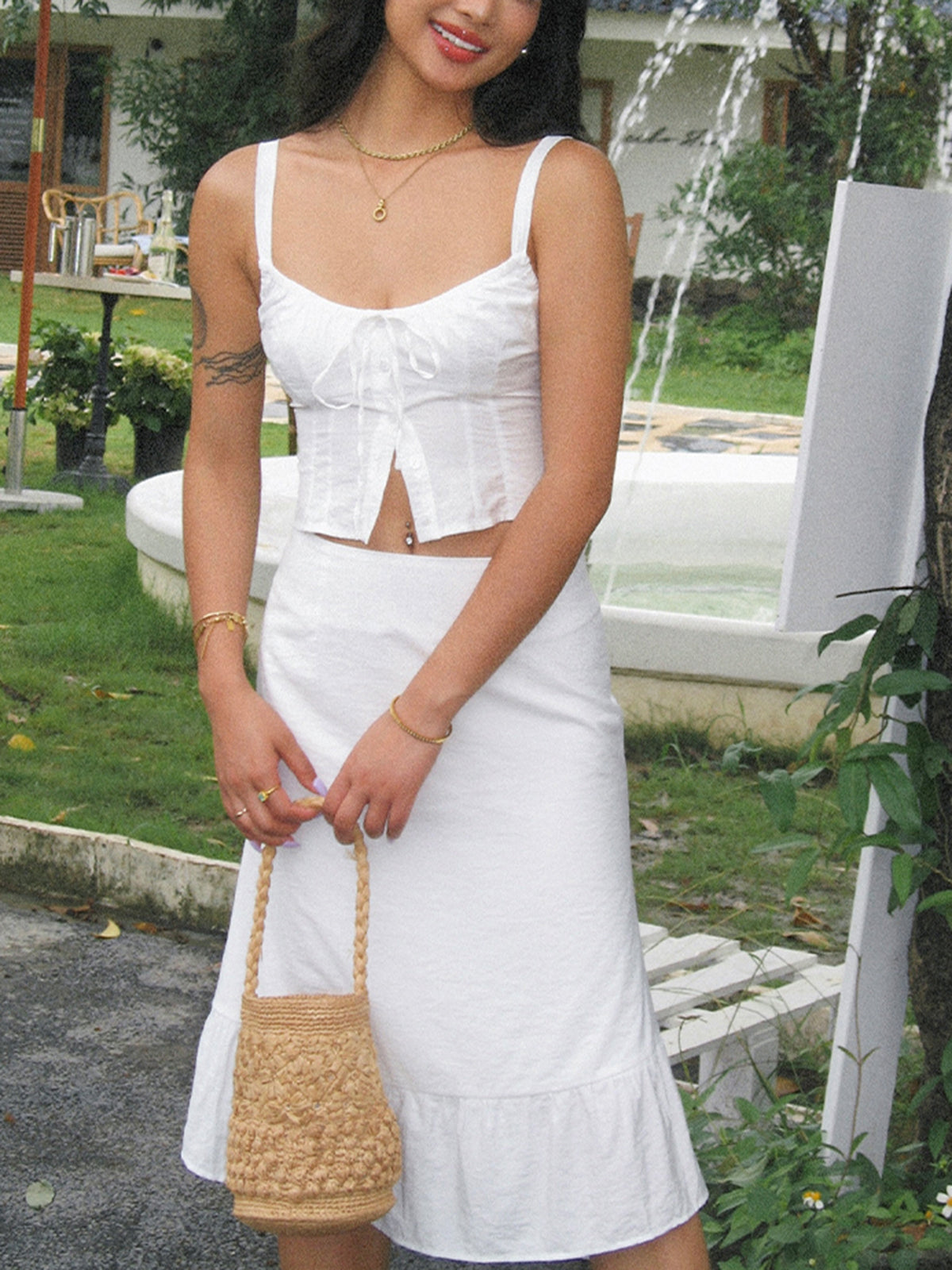 Cowgirl Aesthetics Corset Two Piece Skirt Set-Chicvia