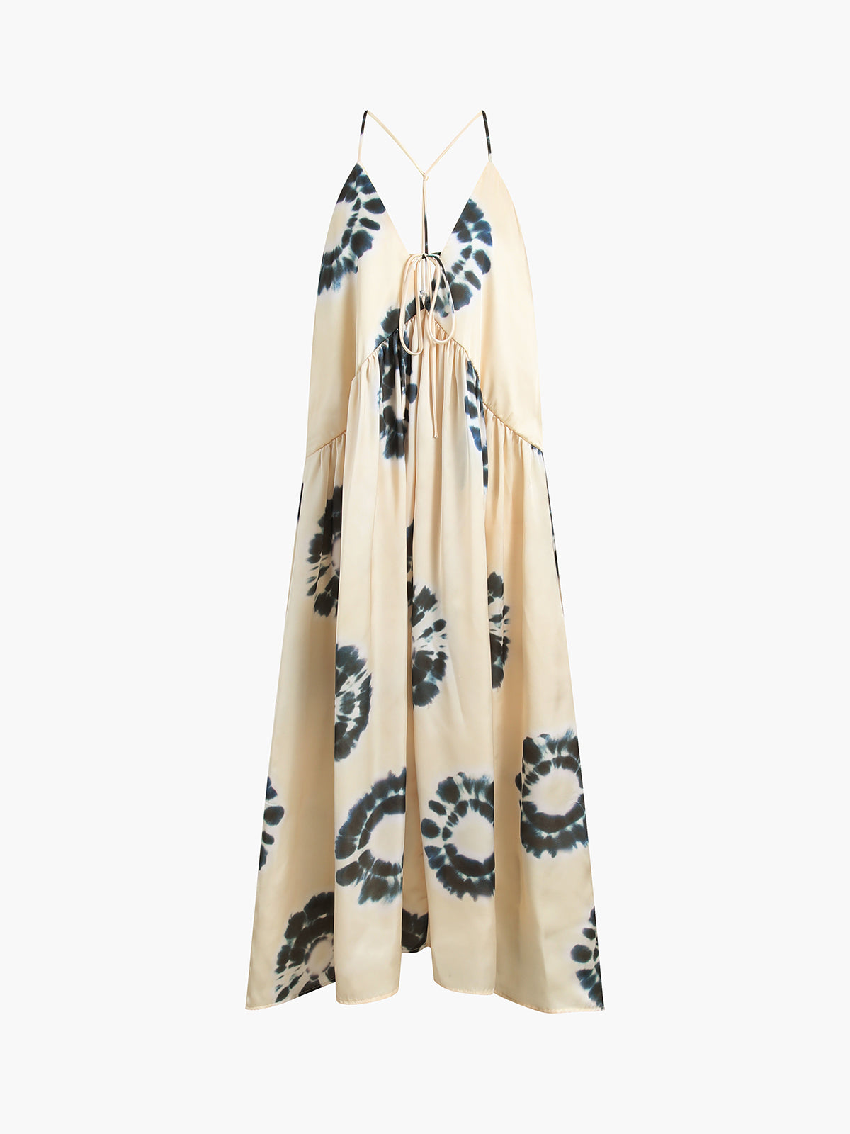 Ink Ripple Leisure Long Dress-Chicvia