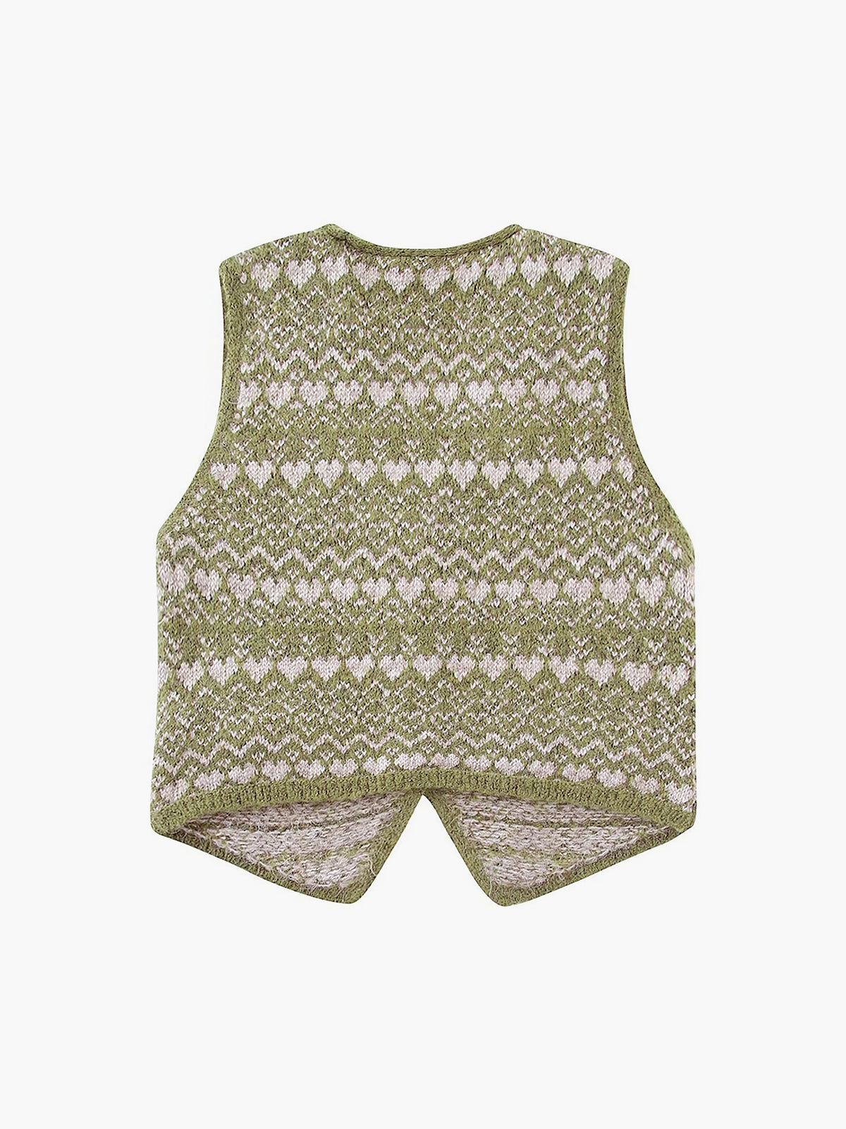 Cross My Heart Button Down Knit Vest-Chicvia