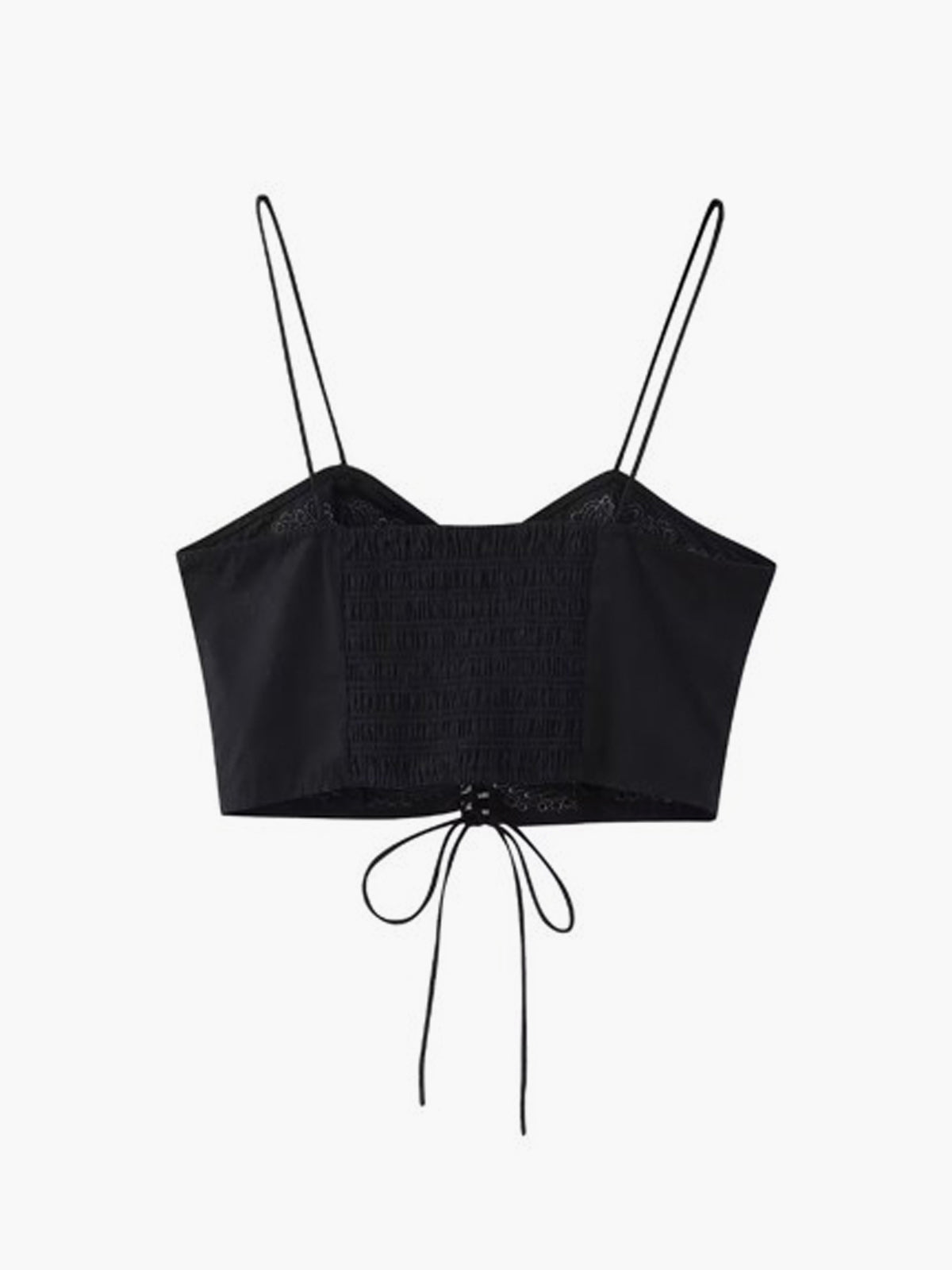 Embroidered Floral Tied Cami Top-Chicvia