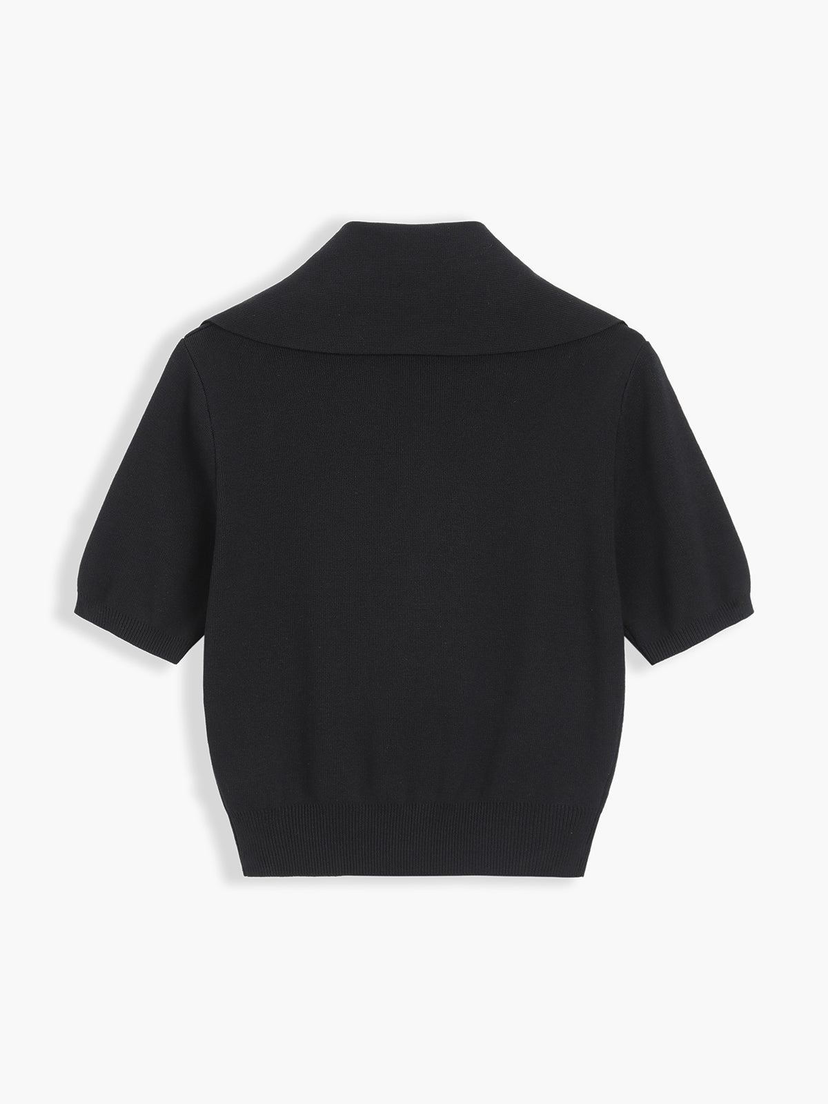 Effortless Collared Top-Chicvia