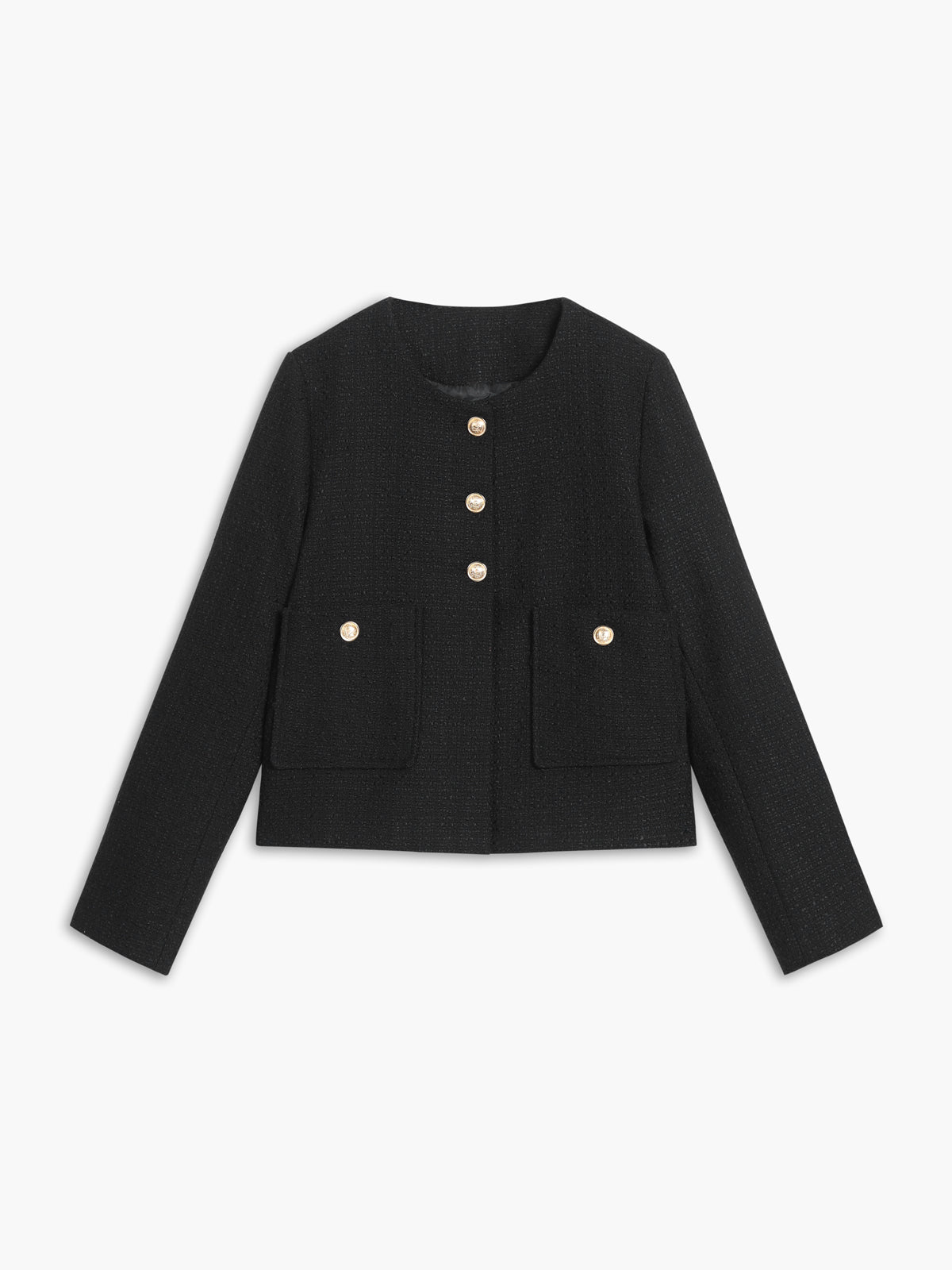 Old Money Aesthetics Tweed Jacket-Chicvia