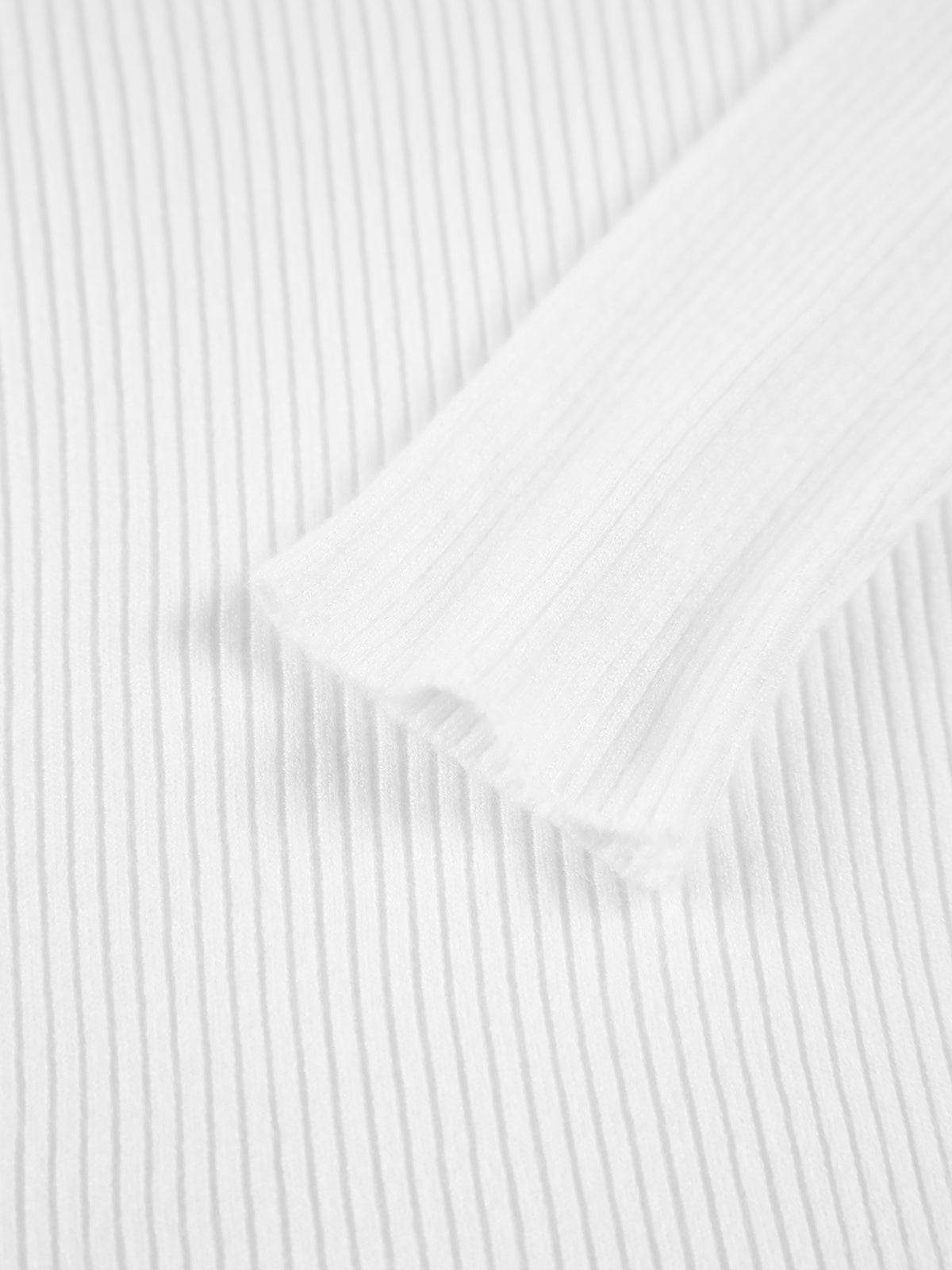 Mock Neck Rib Long Sleeve Knit Top-Chicvia