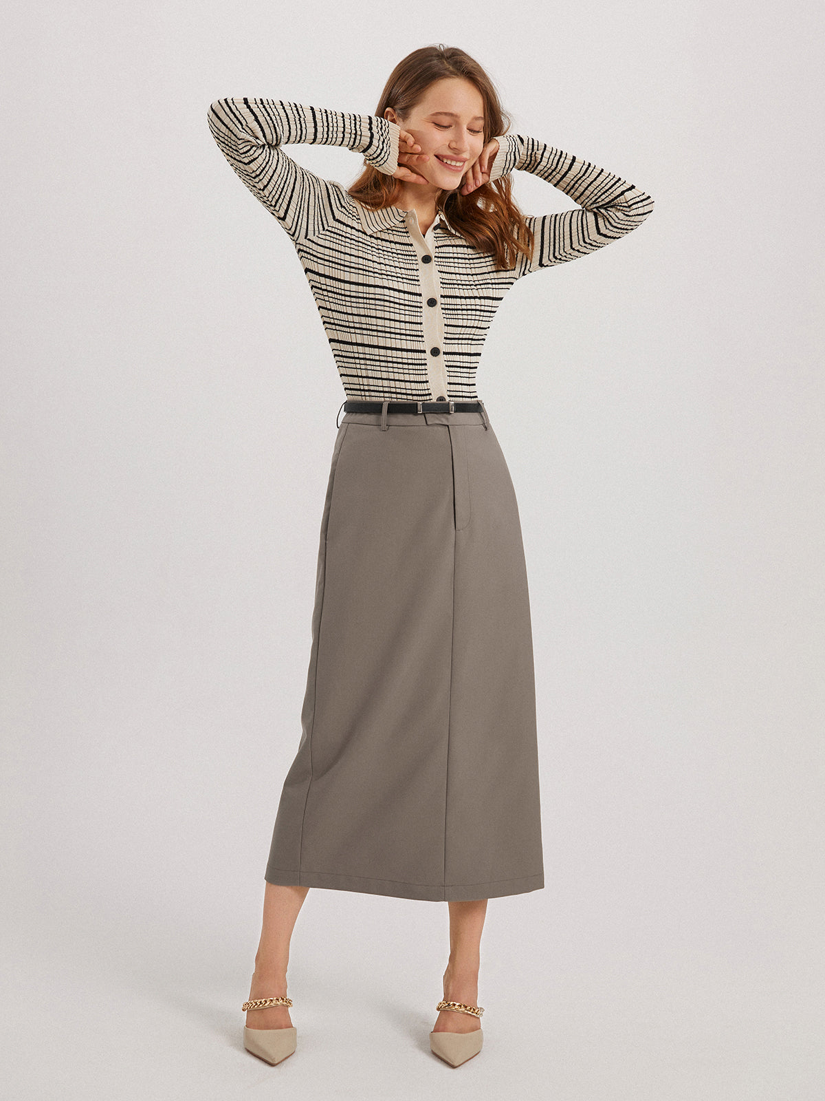 Musical Notation Knit Top-Chicvia