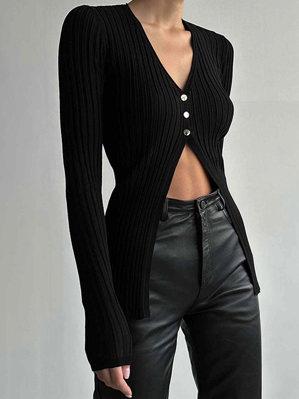 Free Your Mind Long Sleeve Knit Top-Chicvia