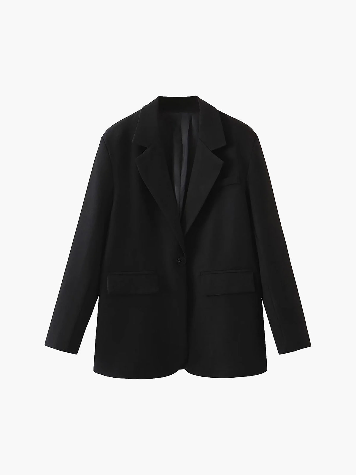 Leisure Relaxed Single Breasted Blazer-Chicvia