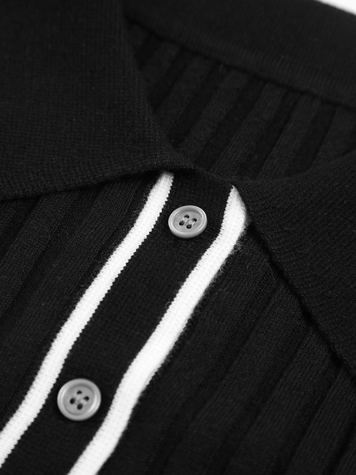 Old Money Aesthetics Polo Knit Top-Chicvia