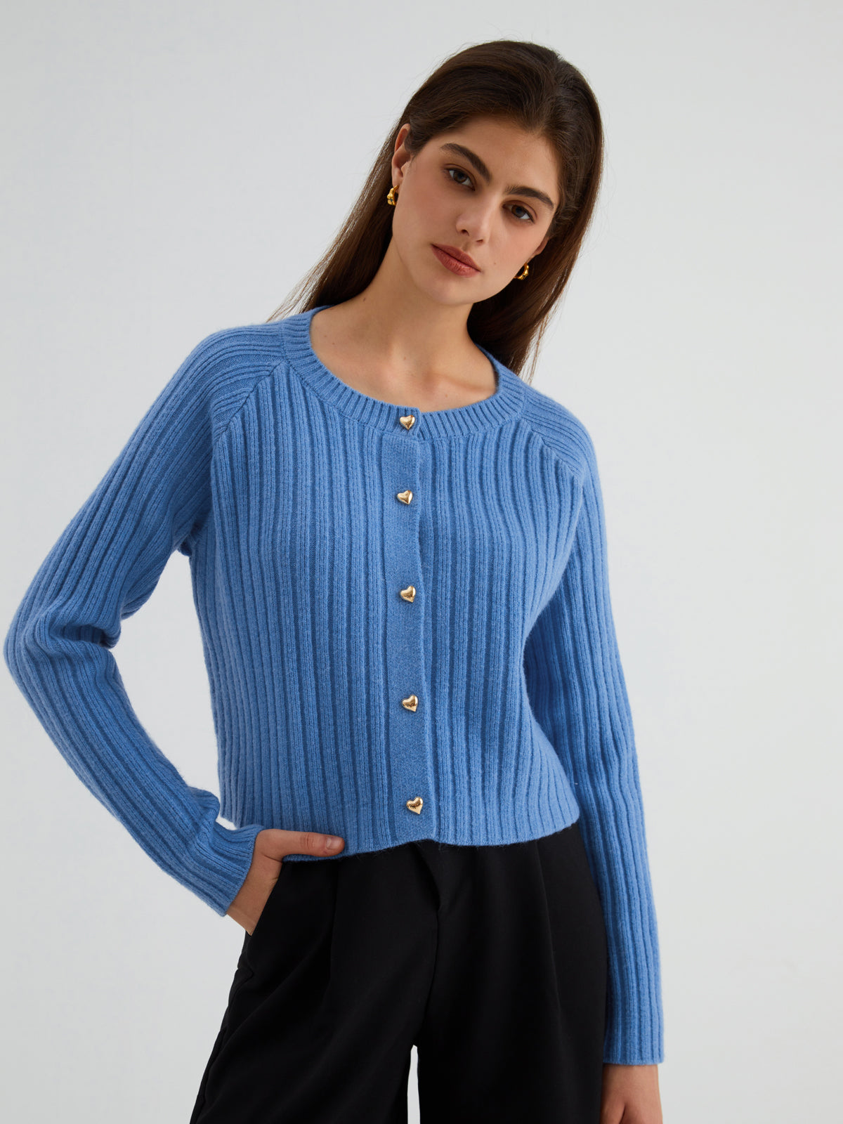 Clear Skies Await Rib Cardigan-Chicvia