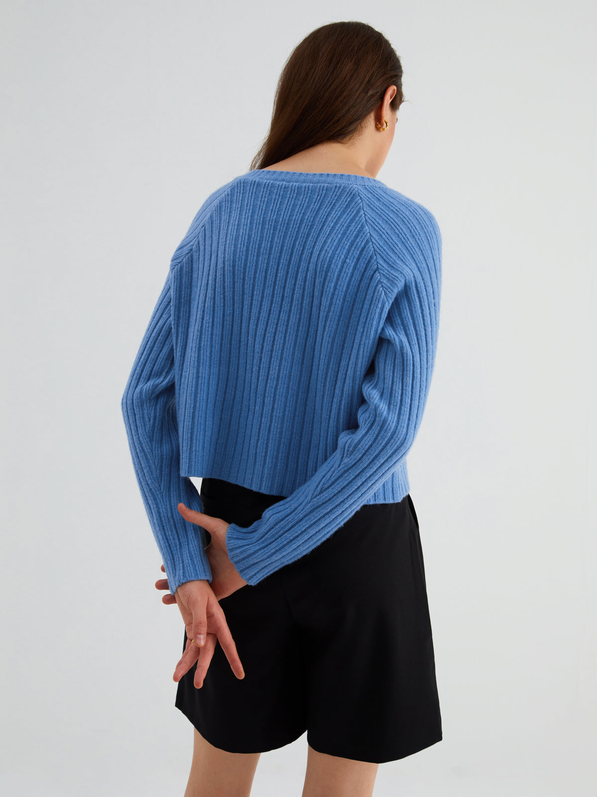 Clear Skies Await Rib Cardigan-Chicvia