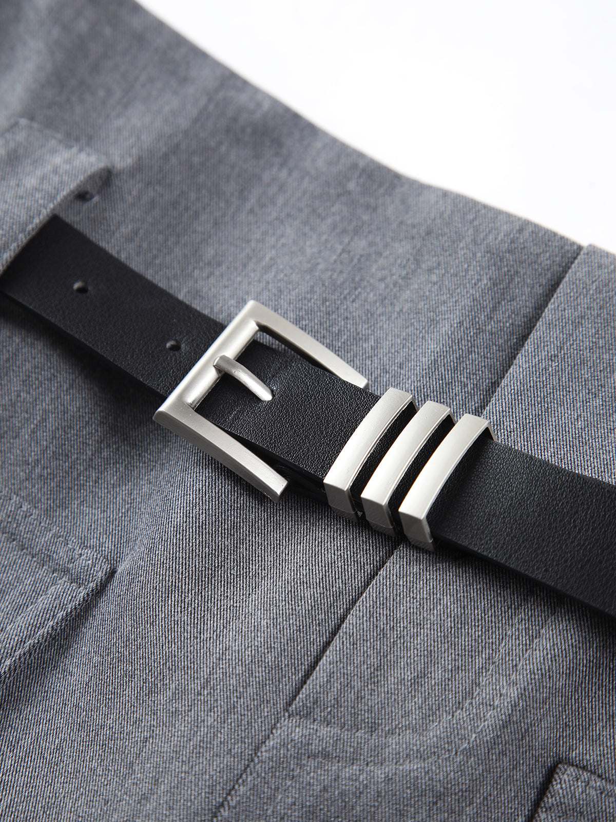 Modern Academia Belted Zippered Mini Skirt-Chicvia